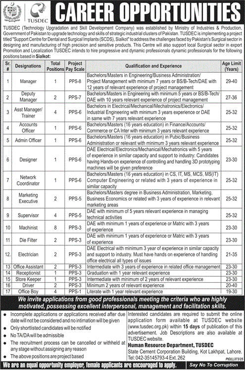 Ministry of Industry and Production Jobs 2025 Latest Advertisement