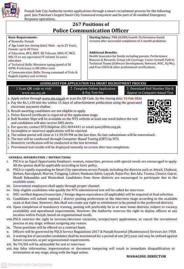 Police Communication Officer Jobs 2026 Latest Advertisement